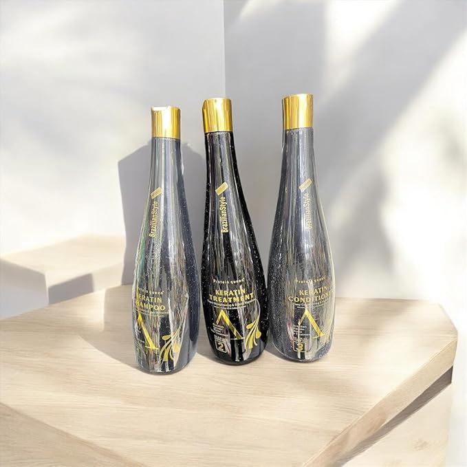 Protein queen Protein Treatment Set Brazilian Style With Castor Oil and Collagen Hair Boast. 1000ml each BLACK. (Shampoo & Conditioner 2 pcs) - Image 4